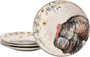 Bico Blessing Season Dinner Plates Set of 4, 11 Inch Large Ceramic Plates for Pasta, Steak, Stylish Serving Dishes, Microwave and Dishwasher Safe, Gift for Housewarming and Thanksgiving by CozyNest Decor