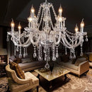 LIUMANG Modern Elegant 12 Lights K9 Crystal Glass Chandelier Pendant Ceiling Lighting European Style for Dining Living Room Bedroom Transparent,12 E12 Bulbs Required by CozyNest Decor