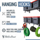 StoreYourBoard 2-Pack Heavy Duty Wall Shelves – Wall-Mounted Garage Storage Shelving and Organization for Sheds, Closets, or Utility Rooms – Holds 200 lbs, 1ft x 4ft, Hammered Gray by GreenHaven Gardens