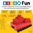 Big Blocks for Kids Ages 4-8 — Indoor & Outdoor Blocks Kids Games — Red Large Building Blocks - 48 pc by TinyTreasures Baby Boutique