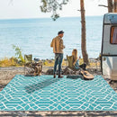 HEBE Outdoor Rug Waterproof 6x9, Reversible Plastic Straw Rug RV Camping Rug, Indoor Outdoor Patio Mat Clearance, Outside Carpet for Porch,Deck,Camper,Balcony,Backyard,Picnic by GreenHaven Gardens