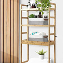 DECOMOMO Narrow Storage Bins Small Baskets for Organizing Bathroom, Toilet Tank, Towel Storage, Entryway, Gifts (Grey and White - Set of 4)