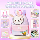 Toddler Backpack for 1-3 Year Old Girls & Boys Waterproof 3D Animal Cartoon Rabbit Design Kids Travel Backpack Lightweight Preschool Daycare Bag with Adjustable Straps(Little White Rabbit) by TinyTreasures Baby Boutique