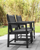 Patio Dining Chair Set of 2, HDPE Outdoor Dining Chair, Ergonomic HDPE Dining Chairs with Deep Seating, All Weather Outdoor Chairs Furniture for Backyard, Deck, Garden, Poolside, Obsidian by CozyNest Decor