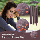 ASTARIN Dragonfly Wind Chimes for Loss of Loved One, Personalized Windchimes in Memory of a Loved One, Bereavement Gifts for Loss of Father Mother, 3 Size Deep Tone Wind Chime by CozyNest Decor