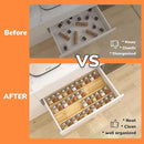 AMBIRD Bamboo Spice Drawer Organizer with Non-slip Mat,4 Tier - 2 Set Jar Spice Rack Tray From 9.5''to 19'', Seasoning Organizer for Kitchen,Cabinet,Drawers,Countertop by CozyNest Decor