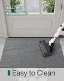 LUMI Indoor Door Mat 36"x59", Ultra Thin Low Profile Non-Slip Doormat for Home Entrance, Absorbent & Stain-Resistant Welcome Mats, Washable Entryway Mat for Front Door, Patio, Porch, Grey by CozyNest Decor