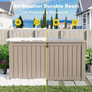 DRATO 150 Gallon Outdoor Storage Box, Large Waterproof Deck Box, Lockable Resin Storage Container with Reinforced Support for Patio Cushions, Garden Tools, UV-Resistant Outdoor Chest by GreenHaven Gardens