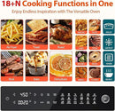 Aeitto® 32-Quart PRO Large Air Fryer Oven| Toaster Oven Combo | with Rotisserie, Dehydrator and Full Accessories | 19-In-1 Digital Airfryer | Fit 13" Pizza, 9pcs Toast, 1800w, Black by CozyNest Decor