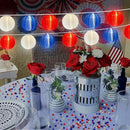 4th of July Decoration Lights, 25Ft Red White and Blue Lantern Lights with 11 LED Bulbs (1 spare bulbs), Hanging Patriotic Decor Lights for July 4th, Independence Day, Yard, Garden, Memorial Decor by GreenHaven Gardens