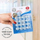 Door Stoppers Wall Protector [16 Pack] Wall Door Stop Small Size | Rubber Door Bumpers Small Size | Self Adhesive Door Stopper | Shower Door Bumpers | Clear Stick on Headboard Stoppers Rubber Bumpers by TinyTreasures Baby Boutique