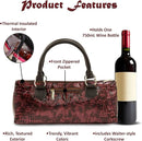Wine Clutch Bag (Thermal Insulated) Trendy Women’s Carry Tote | Holds Red & White 750mL Bottles | Trendy Fashion | Incl. Portable Waiter-Style Corkscrew by TinyTreasures Baby Boutique