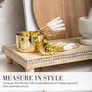 Styled Settings White and Gold Kitchen Utensils Set – 16-Piece Silicone Cooking Utensils with Measuring Cups and Spoons by CozyNest Decor