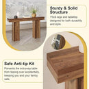 55Inch Farmhouse Console Table,Wooden Rectangular Sofa Table Behind The Couch,Entryway Console Table with Storage for Living Room, Hallway,Entrance (Light Brown) by CozyNest Decor