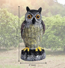 Galashield Owl Decoy | Plastic Owls to Scare Birds Away | Owl Statue for Garden & Outdoors - Pack of 3 by GreenHaven Gardens