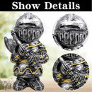 nezababy Knight Gnomes Guard Garden Statue Decoration Medieval Wee Crusader Battle Swordsman Fighting Outdoor Figurines Lawn Decor Resin (D) by GreenHaven Gardens