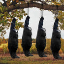 Lewtemi 4 Pcs 17 Inch Realistic Hanging Dead Crows Decoy Life Size Black Feathered Crow Fake Black Crows for Garden Decorations by GreenHaven Gardens