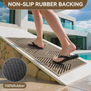 Front Door Mat Outside Entrance, Non Slip Rubber Backing, Trap Dirt and Moisture, Easy Clean Low Profile Welcome Floor Mats for Patio Porch Indoor Outdoor Entry Mat, 17x30 Inch, Brown by CozyNest Decor