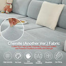 Couch Cushion Covers Individual Large Super Stretch Chenille (Softer Version) Sofa Cushion Covers, Couch Seat Covers Couch Slipcovers Furniture Protector (3 Piece, Light Grey) by CozyNest Decor
