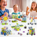 SMILESSKIDDO STEM Toys for Kids 8-13 Years Old, 36-in-1 Robotics Kit with Solar Power & Sensors, 434 Pieces Learning & Education Science Kits, Birthday Gift Idea for Boys and Girls by TinyTreasures Baby Boutique