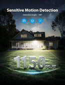 Onforu 32W 2 Head Motion Sensor Outdoor Lights, 3200LM 6500K LED Security Light, Dusk to Dawn, Motion Detector Light for Outside, IP65 Waterproof Flood Lights for Garage, Yard(Black) by GreenHaven Gardens