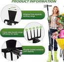 Walensee 2 in 1 Hoe Garden Tool, 63 Inch Garden Hoe Cultivator and 5-Tines Rake with 37-63 Inch Adjustable Long Handle, Weeding Tools Hand Tiller for Yard Lawn Flower Beds Planting Gardening Digging by GreenHaven Gardens