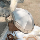 Baby Outdoor Parasols, Baby Stroller Parasol Umbrella with Adjustable Clamp, Toddler Umbrella for Trolley Wheelchair Beach Chair, Outdoor Activities (Beige) by TinyTreasures Baby Boutique