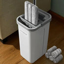 JOYMOOP Mop and Bucket with Wringer Set, Hands Free Flat Floor Mop and Bucket, with 5 Washable Microfiber Pads, Wet and Dry Use, Floor Cleaning System by CozyNest Decor