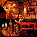 weillsnow 164FT 500 LED Orange Halloween Lights, 8 Modes Waterproof Plug in String Lights for Halloween Indoor Outdoor Yard Party Wedding Garden Home Decorations (Orange) by GreenHaven Gardens