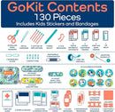 KeepGoing Travel First Aid Kit for Kids – 130 Pc. for Car, Home, Purse, Diaper Bag & Backpack with Latex-Free Bandages - Mini First Aid Kit Travel Size TSA-Approved by TinyTreasures Baby Boutique