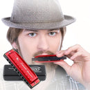 SWAN Blues Harmonica Key of C Mouth Organ Diatonic Harmonica with Case, 10 Hole 20 Tones Stainless Blues Harp for Adults, Beginners(Burgundy Red) by TinyTreasures Baby Boutique