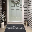 Front Door Mat - Non Slip, Durable Welcome Mat for High Traffic Areas (36"x24" Black) by CozyNest Decor
