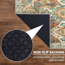 Keen Home Design 2x12 Rug - Machine Washable Runner with Non-Slip Backing, Ideal for Hallway, Entryway, Kitchen, Laundry Room - Vintage, Easy Clean, Durable, Low Pile Rug - (2'6" x 12') by CozyNest Decor