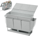 Bedside Caddy, Bed Organizer with 11 Pockets and Power Strip Holder,Versatile Bedside Storage Caddy for Home,Dorm,Bunk,Hospital,Crib Bed (Grey) by CozyNest Decor