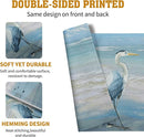 Blue Heron Placemats Set of 4 Summer Coastal Beach Pelican Placement Mats for Dining Table Nautical Ocean Bird Pattern Washable Non-Slip Heat-Resistant Linen Place Mats by CozyNest Decor