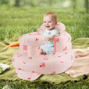 Pink Baby Inflatable Seat for 3-36 Months Girl, Built-in Air Pump, Bear Baby Support Seat Summer Toddler Chair for Sitting Up, Floor Seater by TinyTreasures Baby Boutique