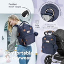 RUVALINO Diaper Bag Backpack, Multifunction Travel Back Pack Maternity Baby Changing Bags, Diaper Changing Totes, Waterproof and Stylish, Navy Blue by TinyTreasures Baby Boutique
