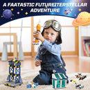 Exploratory Building Blocks Set: 461PCS Rocket, Space Shuttle, Moon Buggy, and Satellite Kit - STEM Learning with Space Capsule - Ideal for 6-12 Year Old Boys by TinyTreasures Baby Boutique