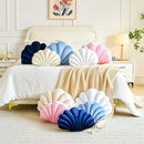 White Seashell Throw Pillows, Shell Shaped Throw Pillows, 18 Inch Soft Velvet Home Decorative Pillow Plush Cushion for Bed Couch Living Sofa Room Decor Accent Throw Pillow by CozyNest Decor