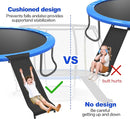 Universal Trampoline Slide with Buffer Region, Heavy Duty Steel Trampoline Accessory, for 8 10 12 14 15 16FT Trampoline, Ideal for Children or Kids to Climb up and Slide Down. (Black) by TinyTreasures Baby Boutique