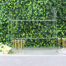 Tableclothsfactory 25" Clear Acrylic 2-Tier Wine Glass Stemware Rack, Champagne Flute Holder with Stand by CozyNest Decor