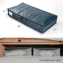 CleverMade Under Bed Storage Bag - Collapsible Storage for Shoes and Clothes Easy Use - Heavy Duty Utility Bag Home by CozyNest Decor