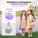 SUDOTACK Mini Karaoke Machine for Kids, Portable Bluetooth Karaoke Speaker with 2 Wilreless Microphones with LED Lights, Birthday Kids Toys Gifts for Girls 4, 5, 6, 7, 8, 9, 10 +Year Old-Purple(KM100) by TinyTreasures Baby Boutique