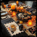 Umigy 6 Pcs Halloween Placemats 12"x18" Gothic Bat Placemats Kitchen Decoration Washable Witch Place Mats Rectangle Skull Table Mats for Halloween Dining Table Accessories(Classic) by CozyNest Decor