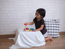 PlanToys Wooden 8 Piece Sorting and Stacking Ring Toy (5124) | Rainbow Color Collection |Sustainably Made from Rubberwood and Non-Toxic Paints and Dyes by TinyTreasures Baby Boutique