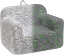 ALIMORDEN Kids Ultra-Soft Snuggle Foam Filled Chair, Glow-in-The-Dark Dinosaurs Fossil Pattern Toddler Cuddly Sherpa Reading Couch for Boys and Girls by CozyNest Decor