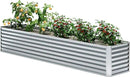 EKX 8x2x2FT Galvanized Raised Garden Bed, Raised Garden Bed Kit-Metal Planter Box Outdoor,Planting for Vegetables, Fruits,Herbs, Flowers-Slive by GreenHaven Gardens