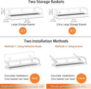 PUSDON Metal Wall Hanging Basket 2 Packs DIY Suitable for Multiple Scenes - Large Black Hollowout by CozyNest Decor