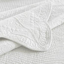 MarCielo 3-Piece 100% Cotton Oversized Bedspread Lightweight Quilt Coverlet Embroidery Farmhouse Bedding Set (TG Bright White, Oversized Queen (100"x106")) by CozyNest Decor