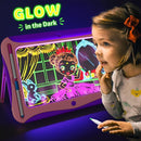 Magic LED Drawing Board for Kids, Girls Toys Age 6-8, Light Up Tracing Pad with 9 Double-Sided Cards, 6 Washable Markers, Arts & Crafts Kits Learning Toy Glow Up Doodle Board Christmas Birthday Gifts by TinyTreasures Baby Boutique